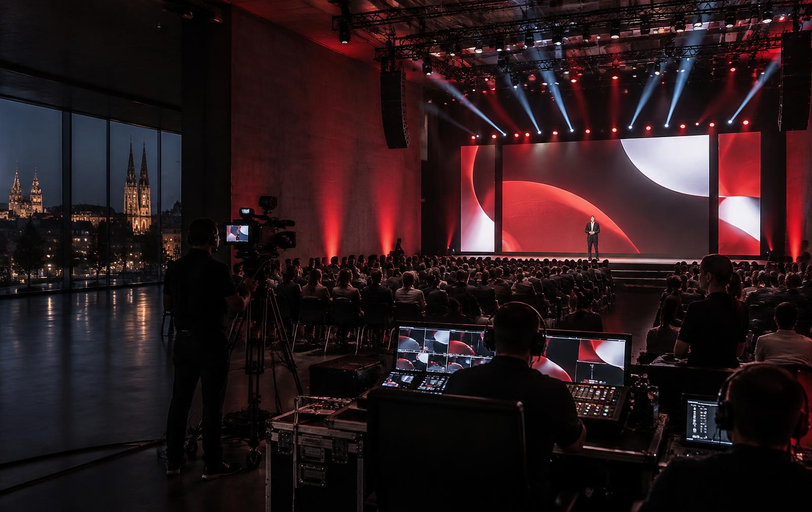 Xvolution event production team coordinating a live corporate event